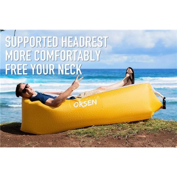 Inflatable Couch, Inflatable Lounger Air Sofa for Camping Hiking Gear - Picture 3 of 6